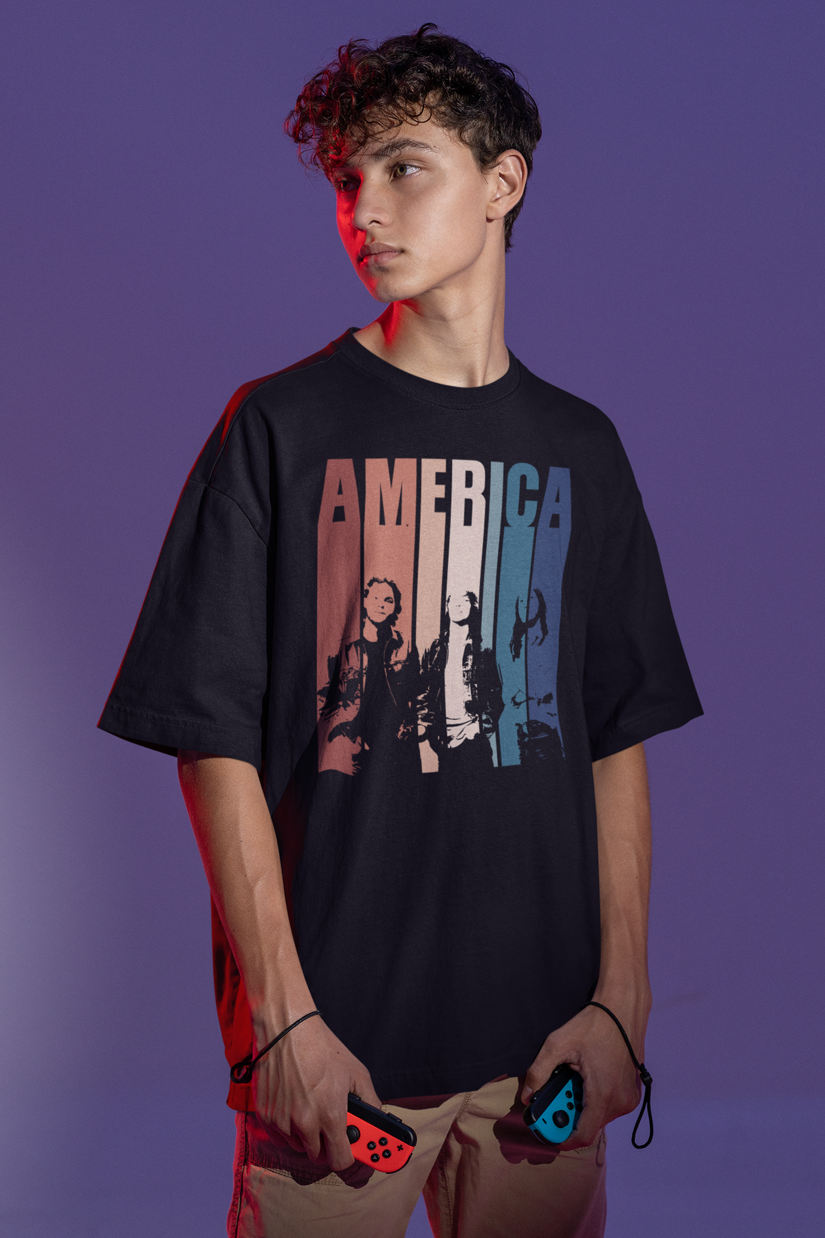 America Band Retro Graphic Tee Vintage T-Shirt