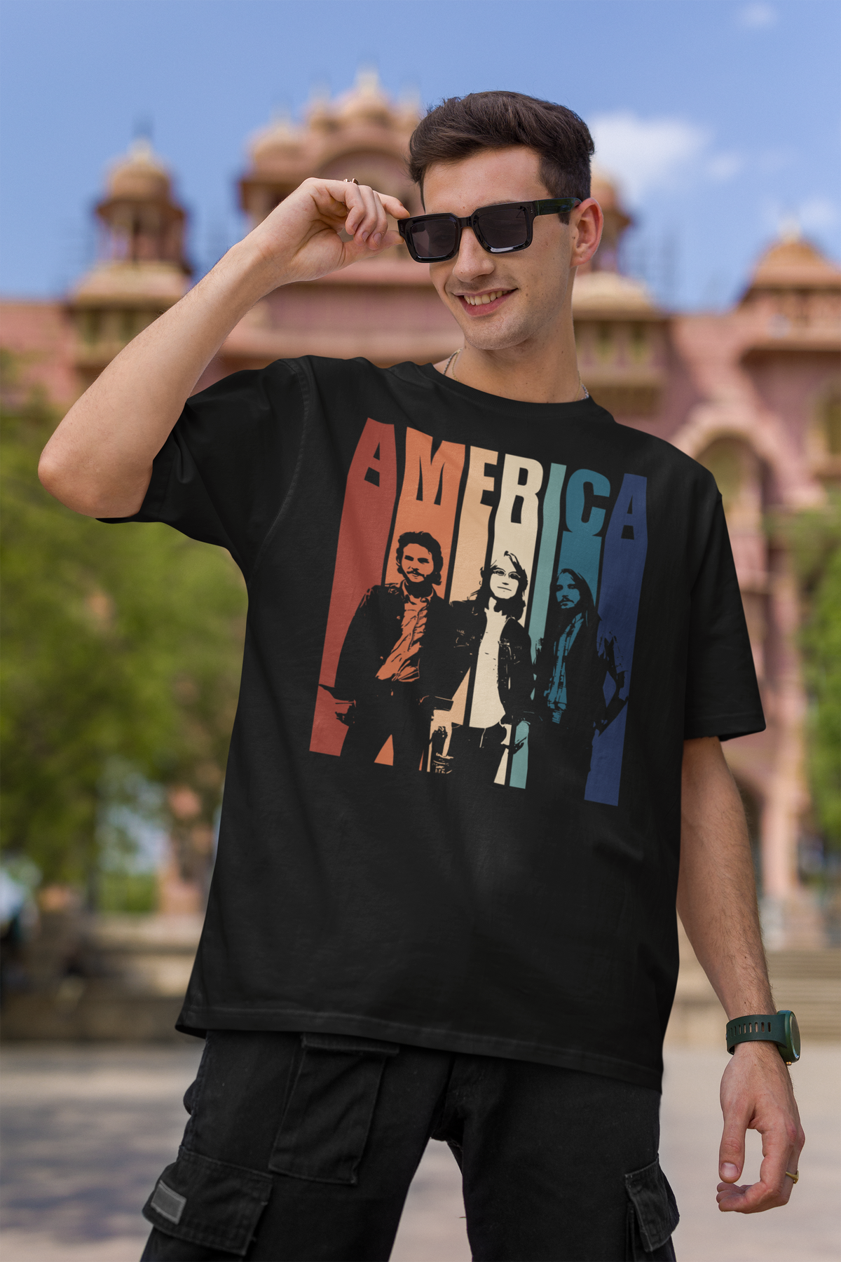 America Band Retro Graphic Vintage T-Shirt