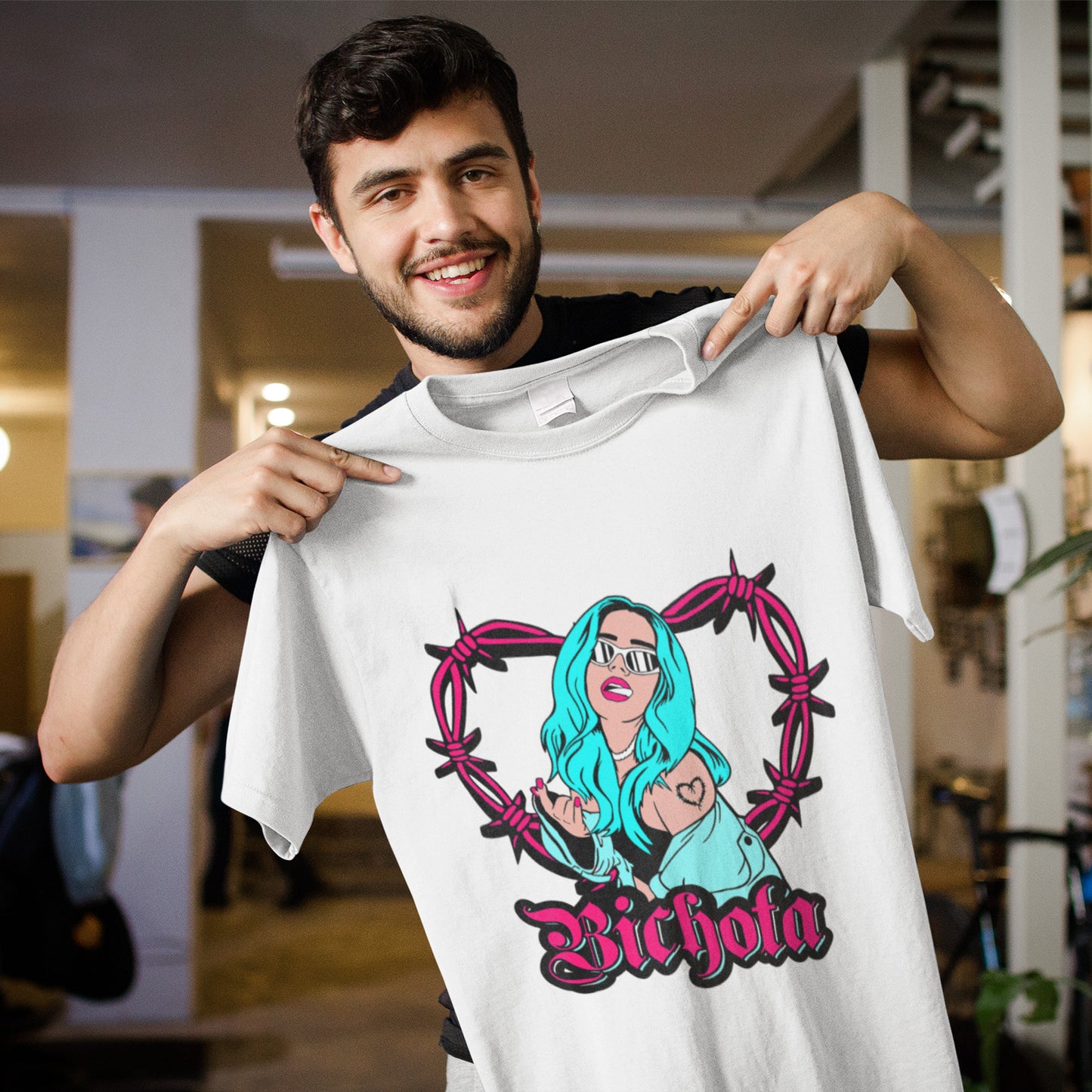 Bichota And Heart Tattoo Pink Karol G Unisex T-Shirt