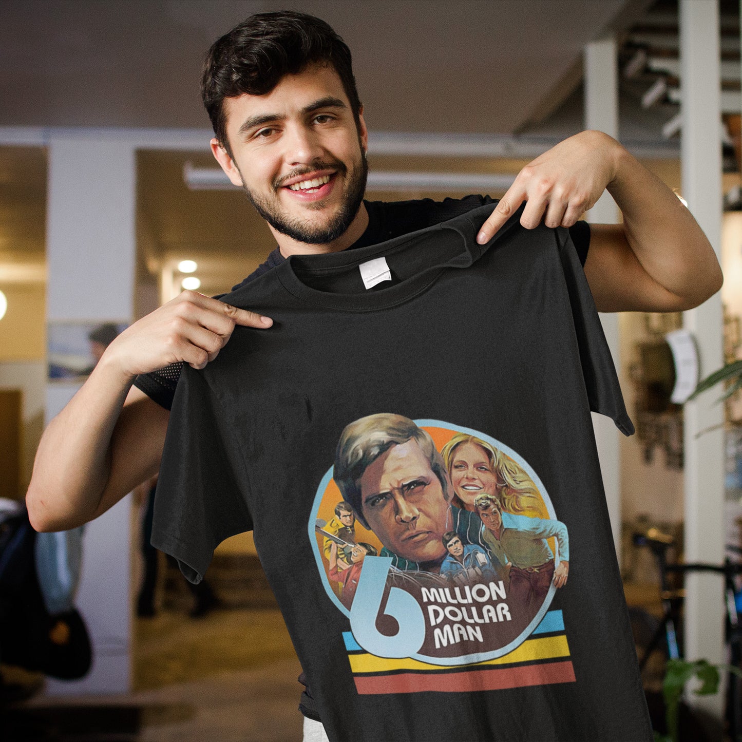 Boy Girl Six Million Dollar Man Retro Vintage T-Shirt