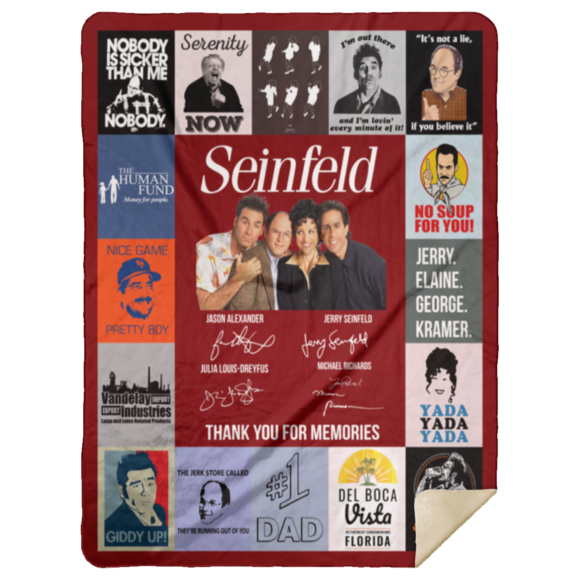 Seinfeld Fleece Blanket, Premium Sherpa Blanket, Jerry Seinfeld Fan Blanket, Seinfeld Blanket, Seinfeld Squad BlanketMSHL Premium Sherpa Blanket 60x80