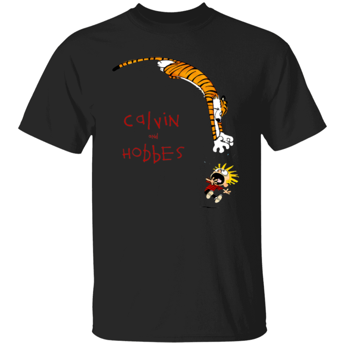 Hobb Jump Art Calvin And Hobbs T-Shirt