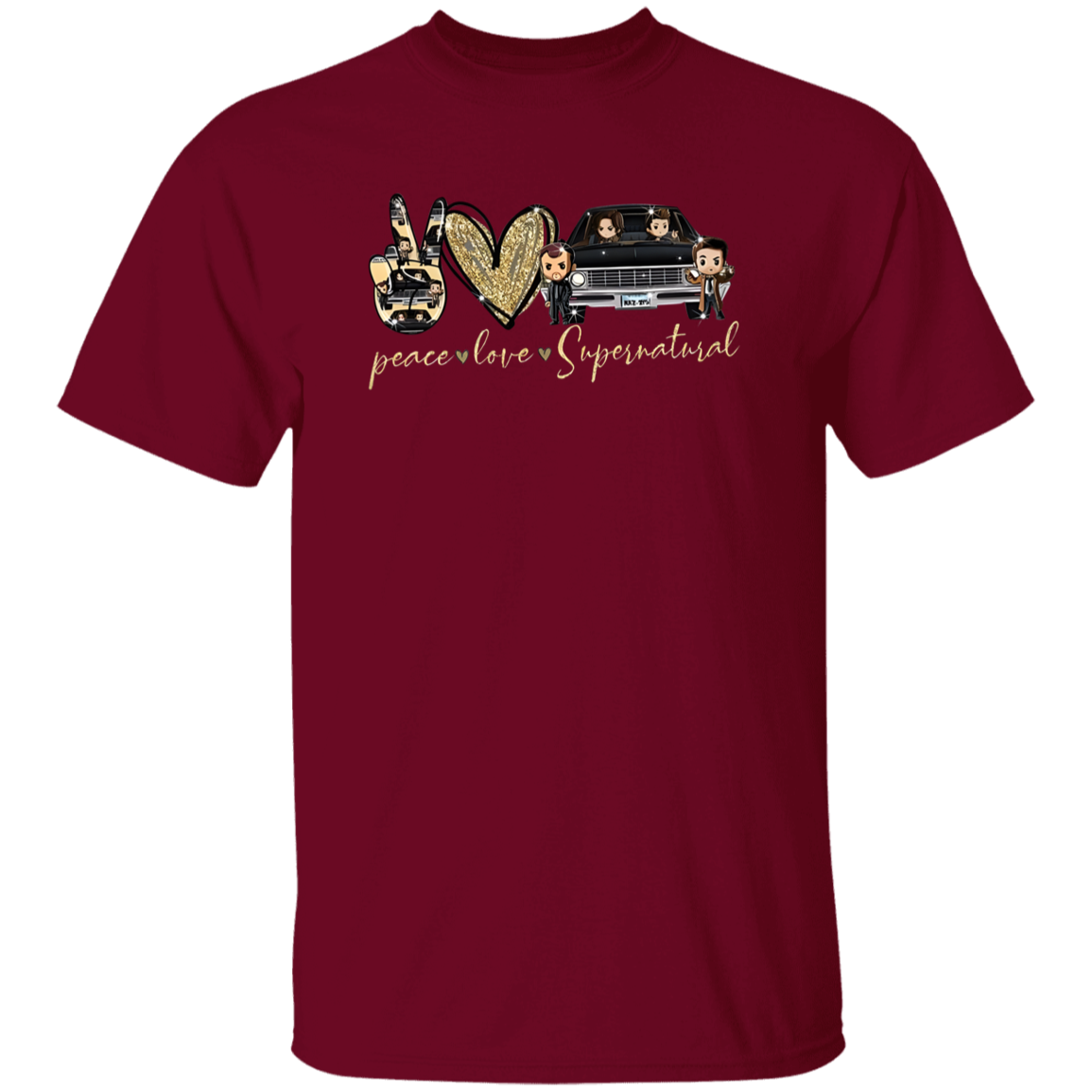 Supernatural Chibi Peace Love Design For Fans Of Supernatural T-Shirt