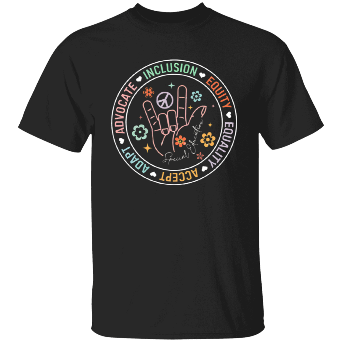 Sign Language Advocate Inclusion Valentine T-Shirt