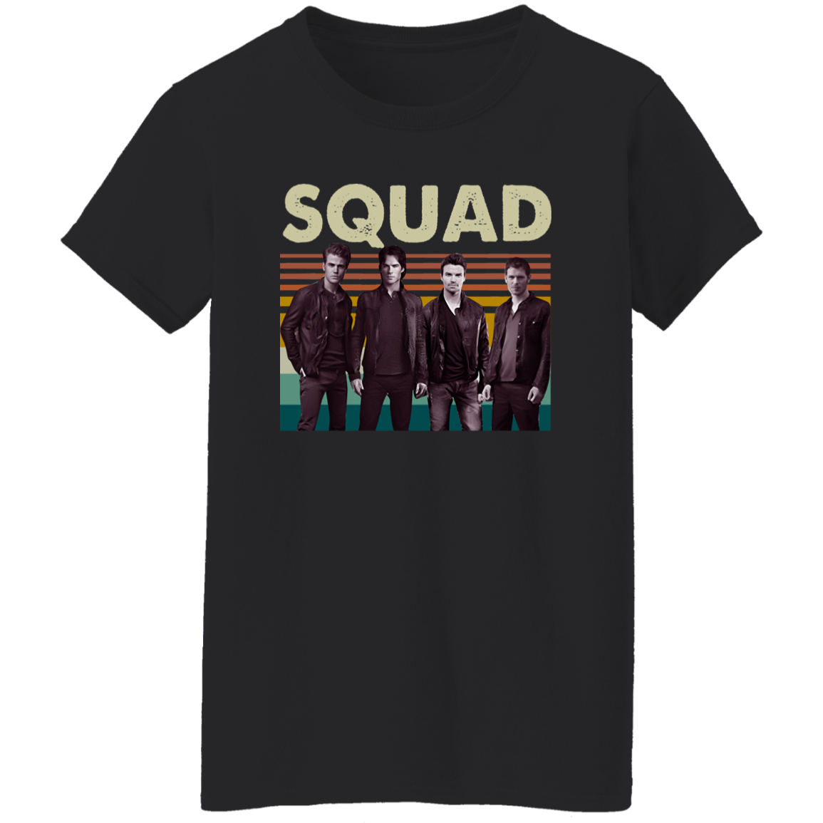 Official Damon Vampire Diaries Squad Vintage T-Shirt - WOMEN