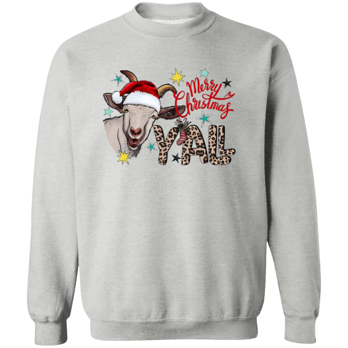 Merry Christmas Yall G180 Gildan Crewneck Pullover Sweatshirt - maria