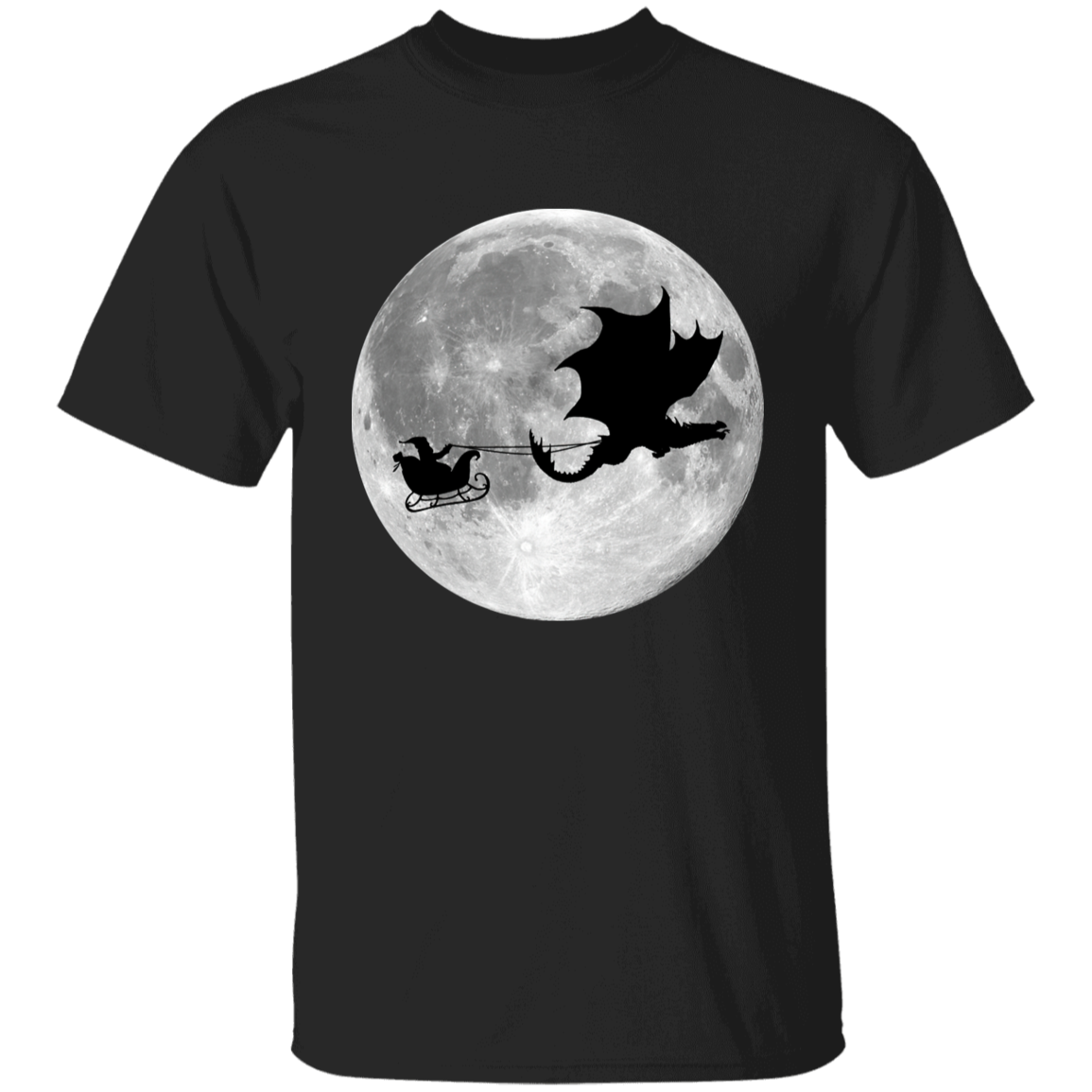 Santa Claus Dragon Rider Sleigh Ride Merry Christmas Unisex T-Shirt - YOUTH
