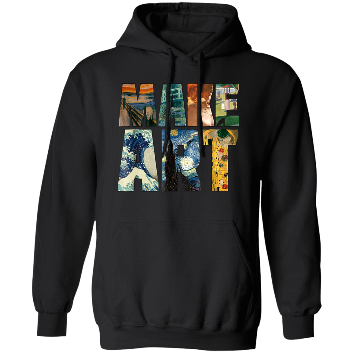 Make Art Teacher Vintage G185 Gildan Pullover Hoodie - letter