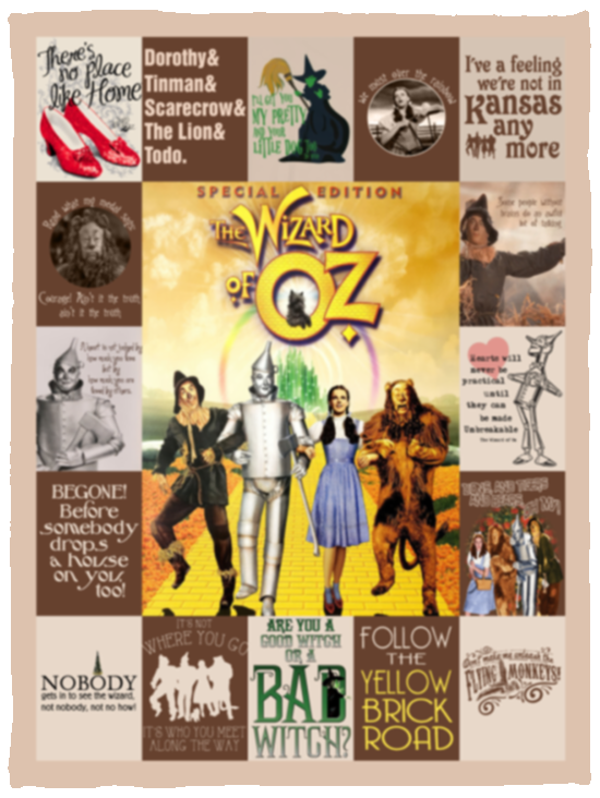 The Wizard Of Oz Movie Fleece Blanket, Premium Sherpa Blanket, Dorothy Gale Blanket, The Wizard Of Oz Quilt, Blanket For Kids VPS Cozy Plush Fleece Blanket - 30x40