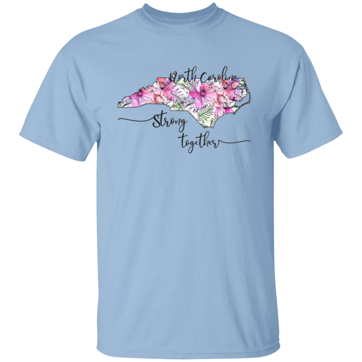 North Carolina Strong Together Flower Unisex T-Shirt - green - ID14102441