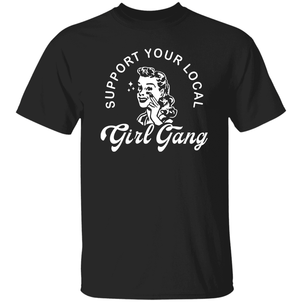 Retro Feminist Support Your Local Girl Gang Graphic Tank Top Vintage T-Shirt