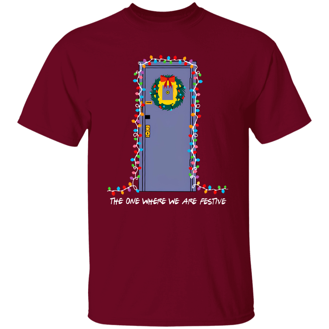 The One Where We Are Festive Teacher Vintage Unisex T-Shirt - letter