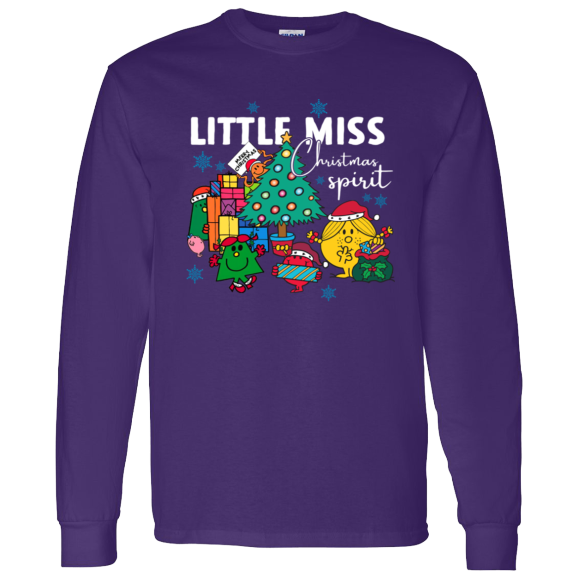 Little Miss Christmas Teacher Vintage G540 LS T-Shirt 5.3 oz. - letter