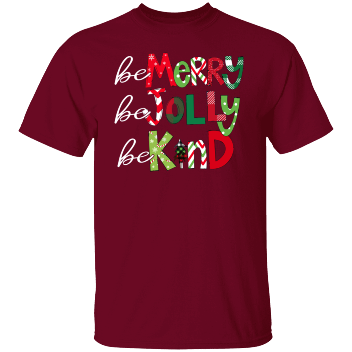 Be Merry Be Jolly Be Kind Teacher T-Shirt - lapicta fixed