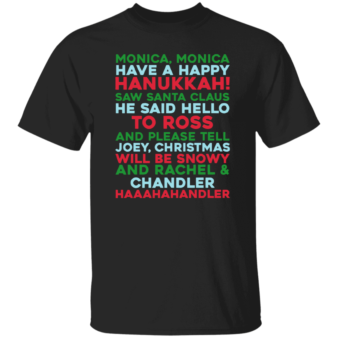 Monica Have A Happy Hanukkah Christmas Music Teacher Funny Christmas Teacher Vintage T-Shirt