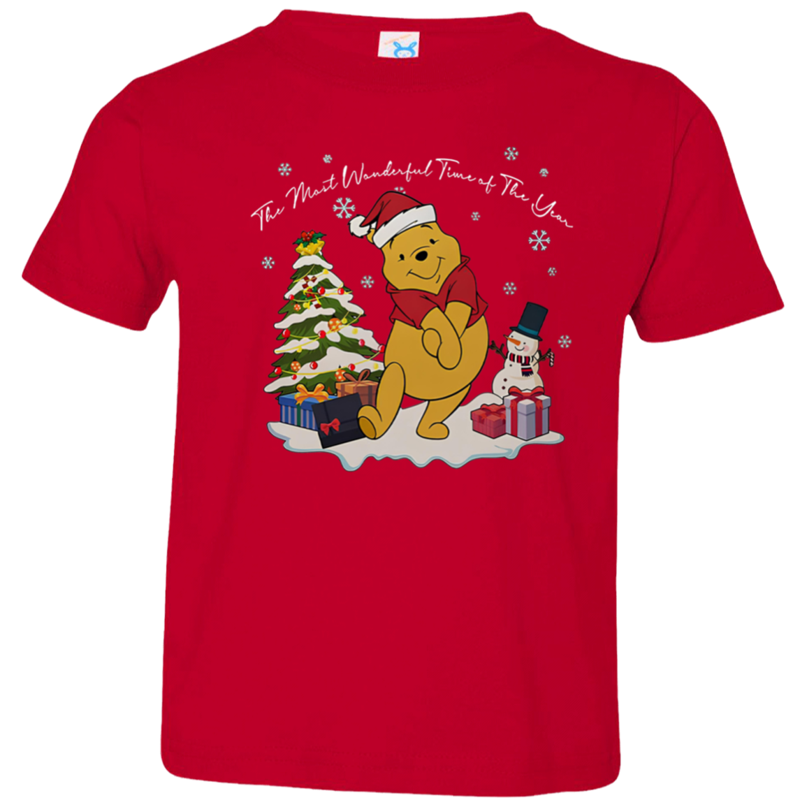Pooh Christmas The Most Wonderful Time Of The Year 3321 Toddler Jersey T-Shirt - maria