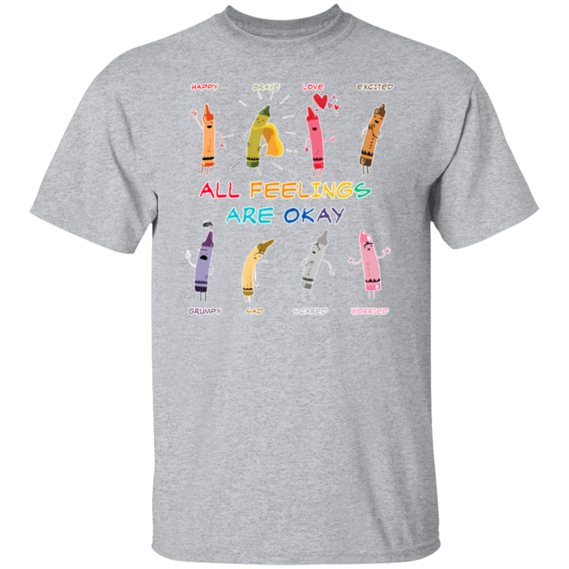 All Feelings Are Okay Teacher T-Shirt - lapicta