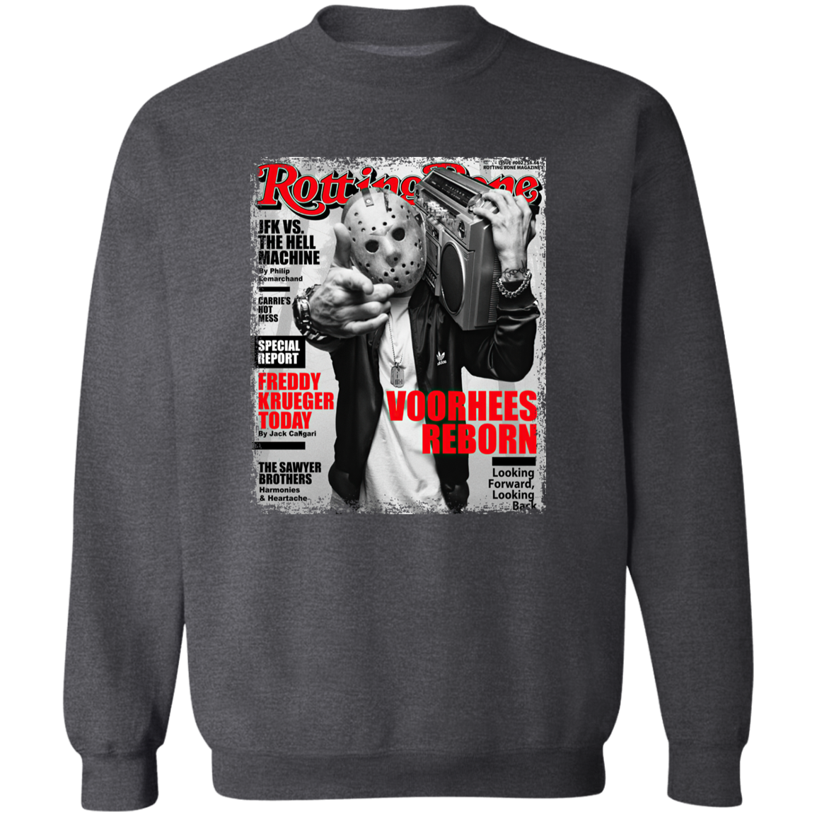 Rotting Bone Issue 002 Voorhees Reborn Halloween Unisex Vintage T-Shirt - SWEATSHIRT
