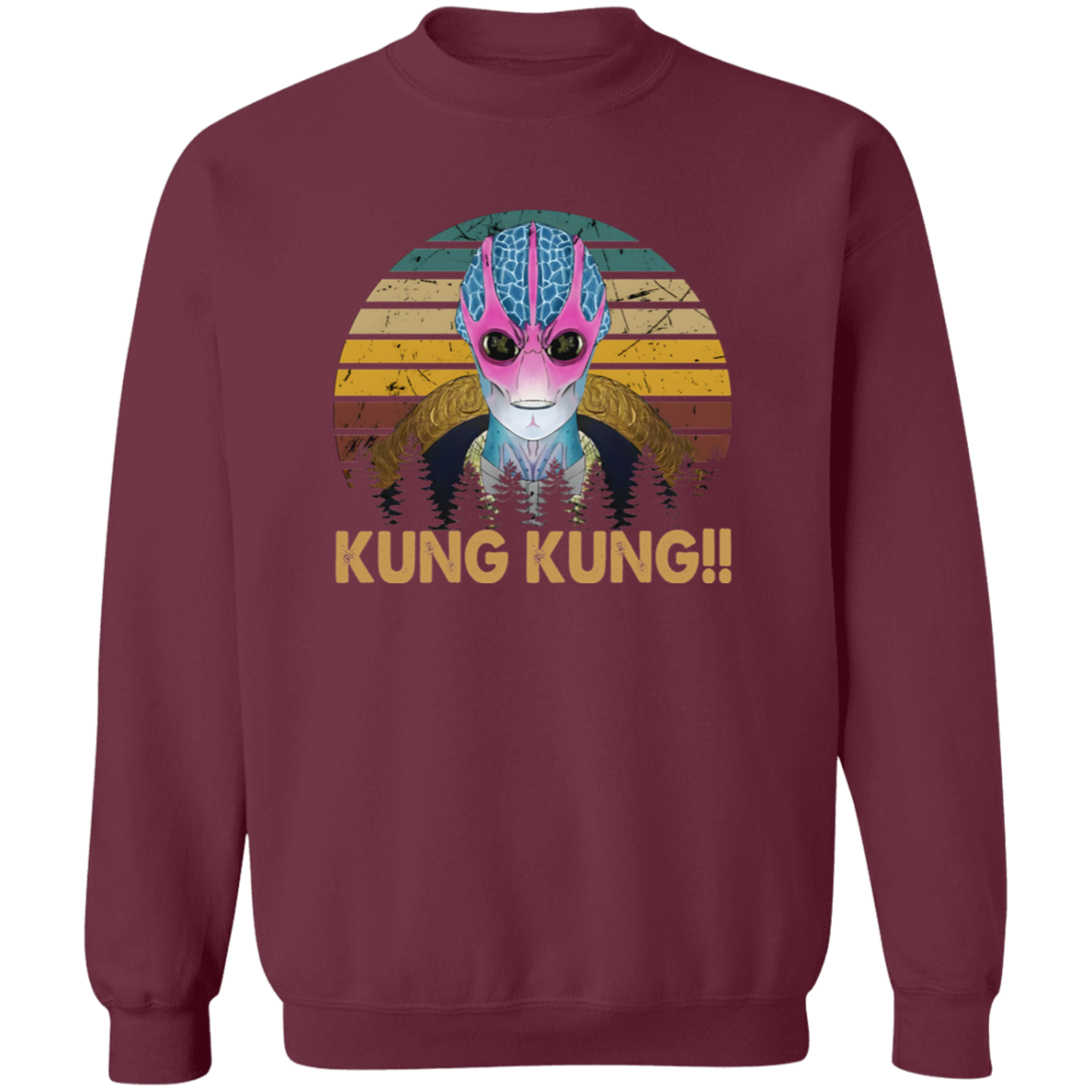 Vintage Kung Kung Resident Alien Design Vintage Pullover Sweatshirt