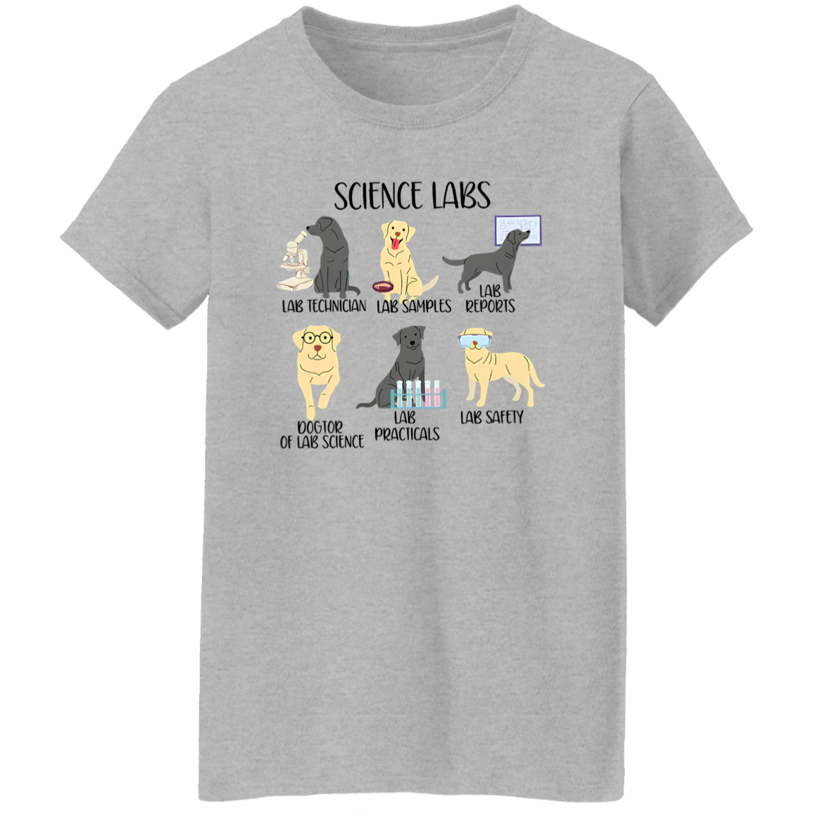 Labrador Retriever Funny Science Teacher Vintage T-Shirt - WOMAN