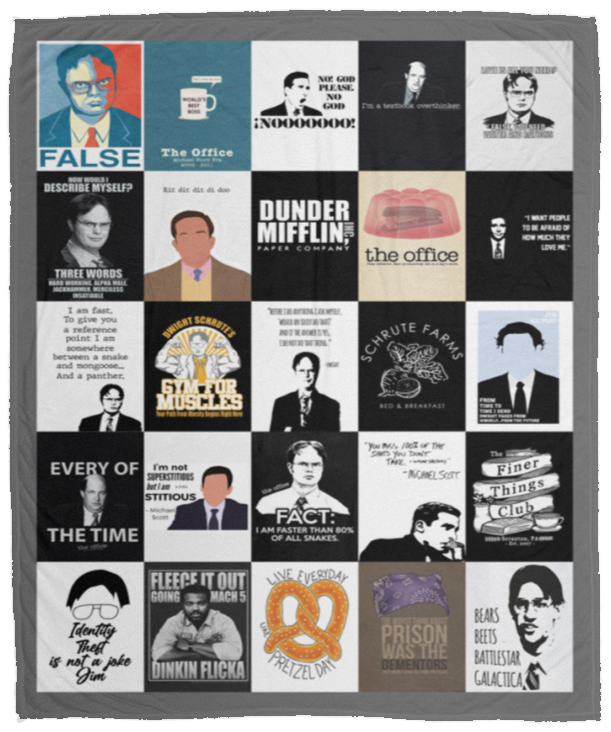 The Office TV Show Classic Movie Fleece Blanket, Premium Sherpa Blanket, The Office TV Series Blanket, The Office Blanket, The Office Quilt VPM Cozy Plush Fleece Blanket - 50x60