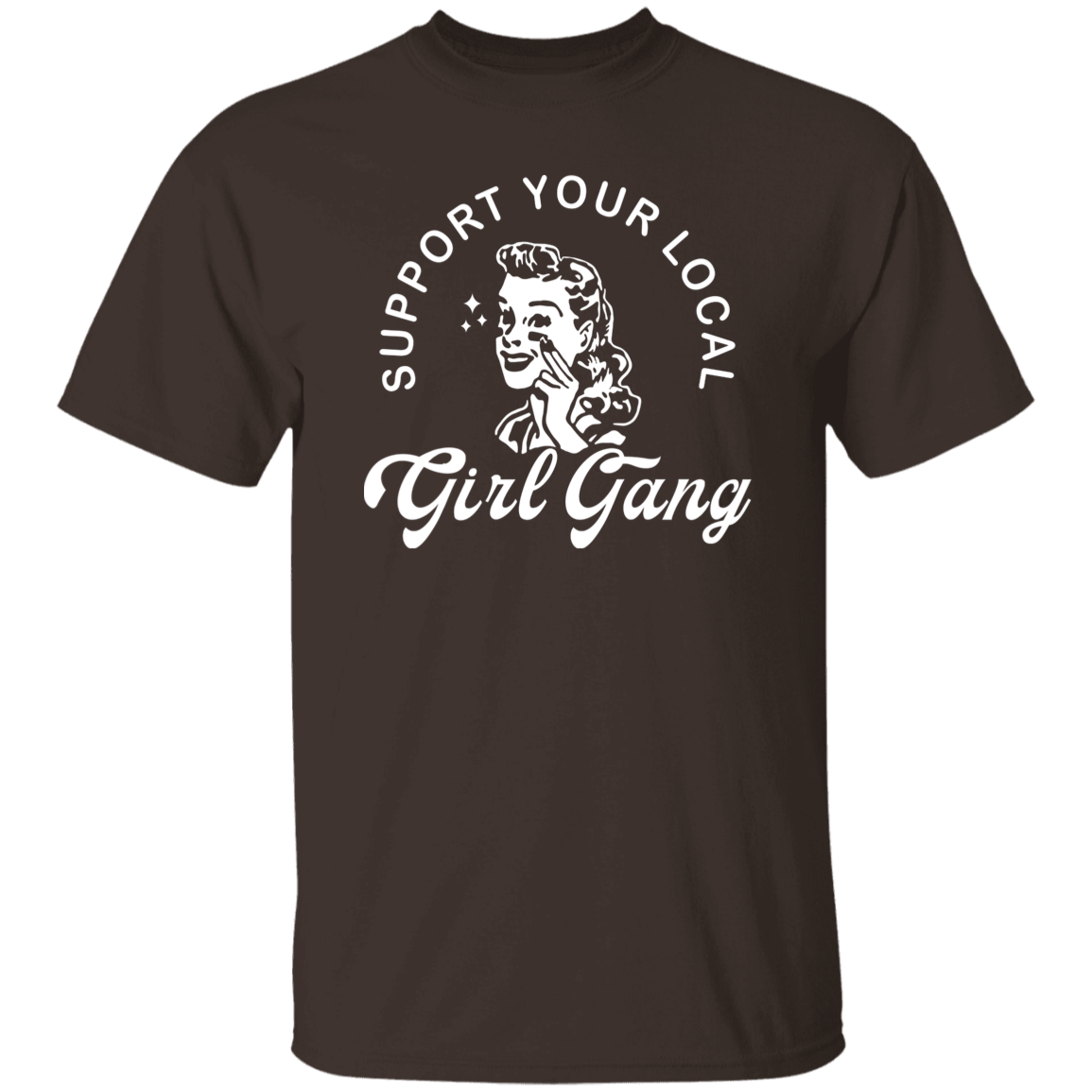 Retro Feminist Support Your Local Girl Gang Graphic Tank Top T-Shirt