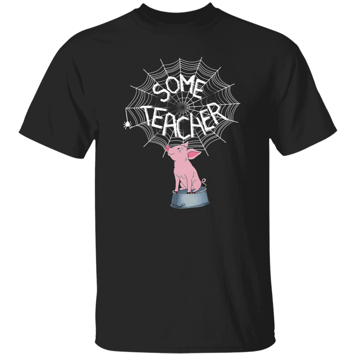 Some Teacher Funny Pig And Spider Vintage T-Shirt