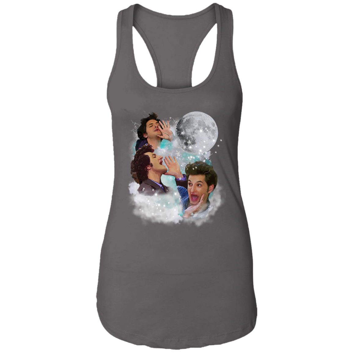 Jean Ralphio Saperstein Moon The Worst Vintage T-Shirt, Jean Ralphio Shirt, A Parks and Recreation Shirt, Gift Tee For You And Your Friends NL1533 Ladies Ideal Racerback Tank