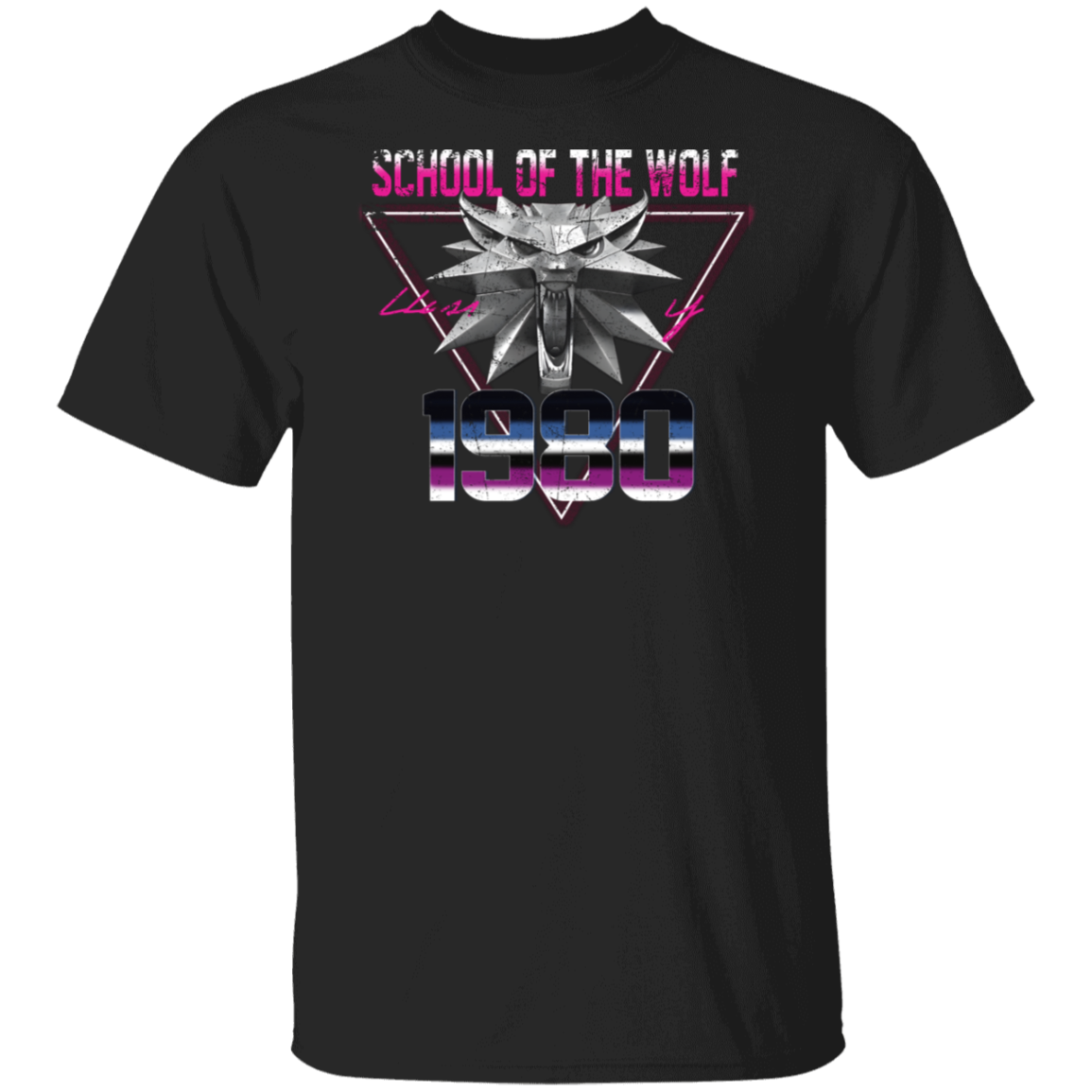 G500 5.3 oz. T-Shirt School Of The Wolf The Witcher T-Shirt