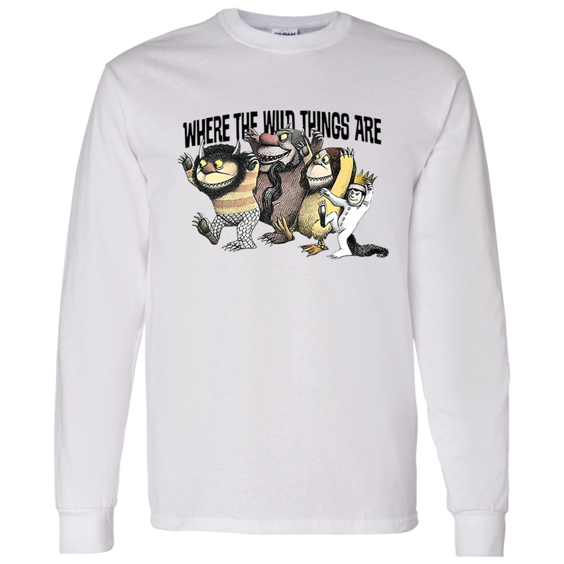 Teach Wild Things Where The Wild Things Are Teacher Vintage G540 LS T-Shirt 5.3 oz. - letter