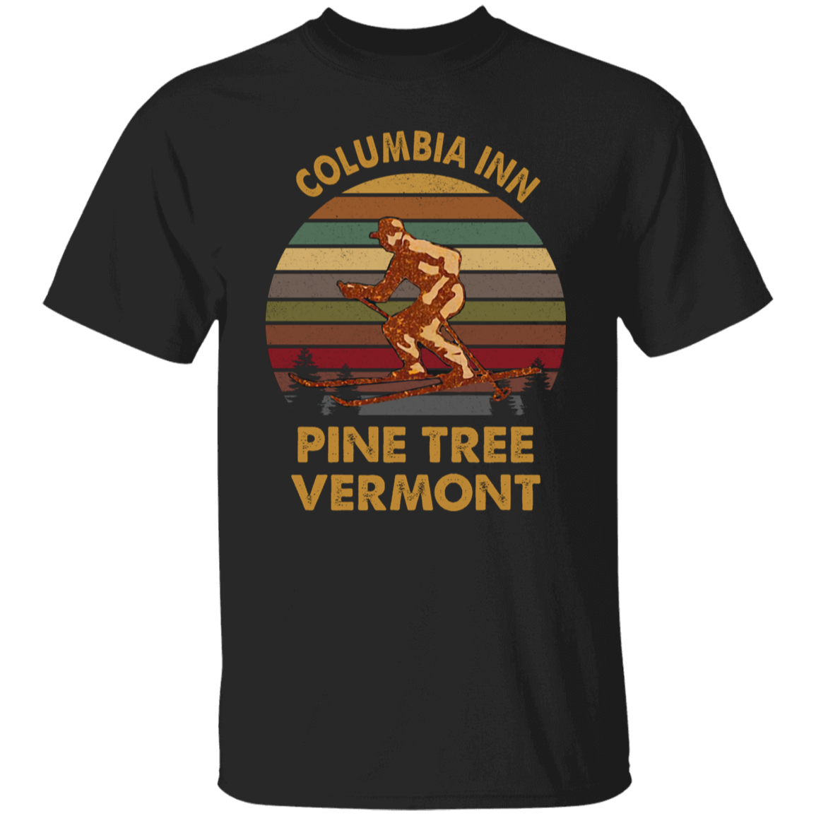 Columbia Inn Pine Tree Vermont Unisex T-Shirt - pelyn