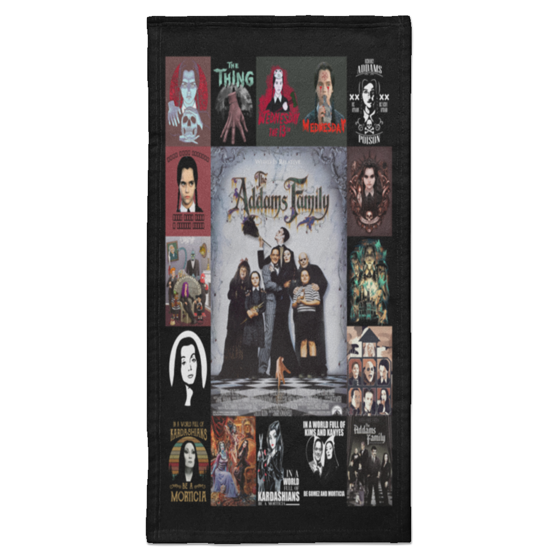 The Addams Family Movie Fleece Blanket, Premium Sherpa Blanket, Halloween Blanket, Addams Family Blanket, Movie Character Blanket S6HATL Towel - 15x30
