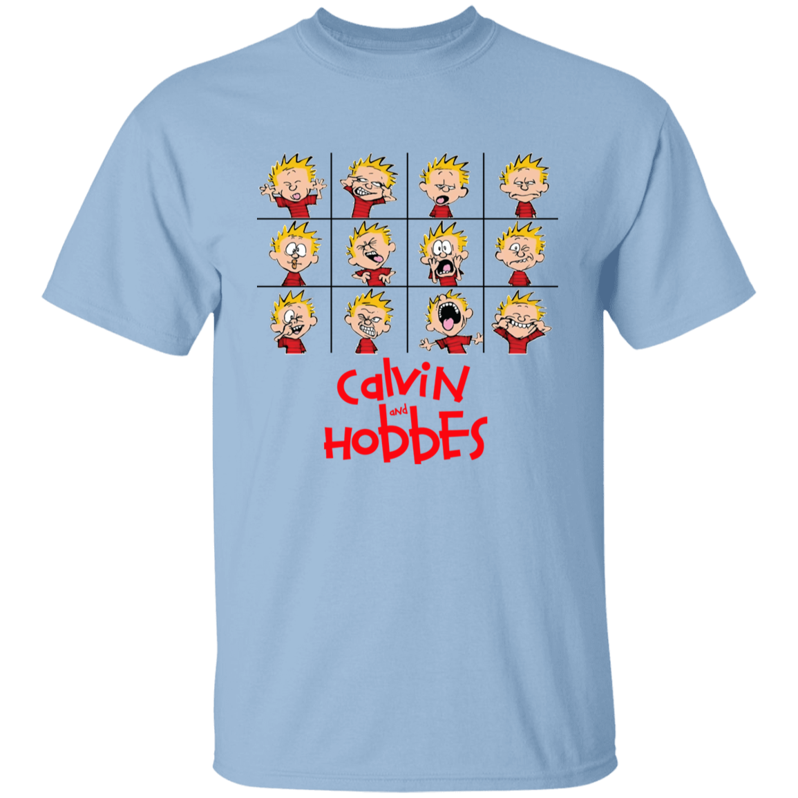 Calvin And Hobbes Expressions American Comic G500B Youth 5.3 oz 100% Cotton T-Shirt - jasmine
