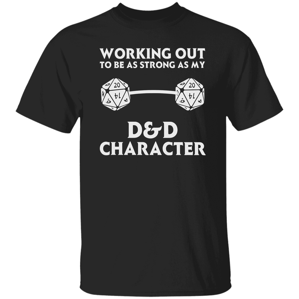 Working Out To Be As Strong As My DND Character Vintage T-Shirt, DND Shirt, Dungeons And Dragons Shirt, Board Game Shirt, Gamer ShirtG500 5.3 oz. T-Shirt