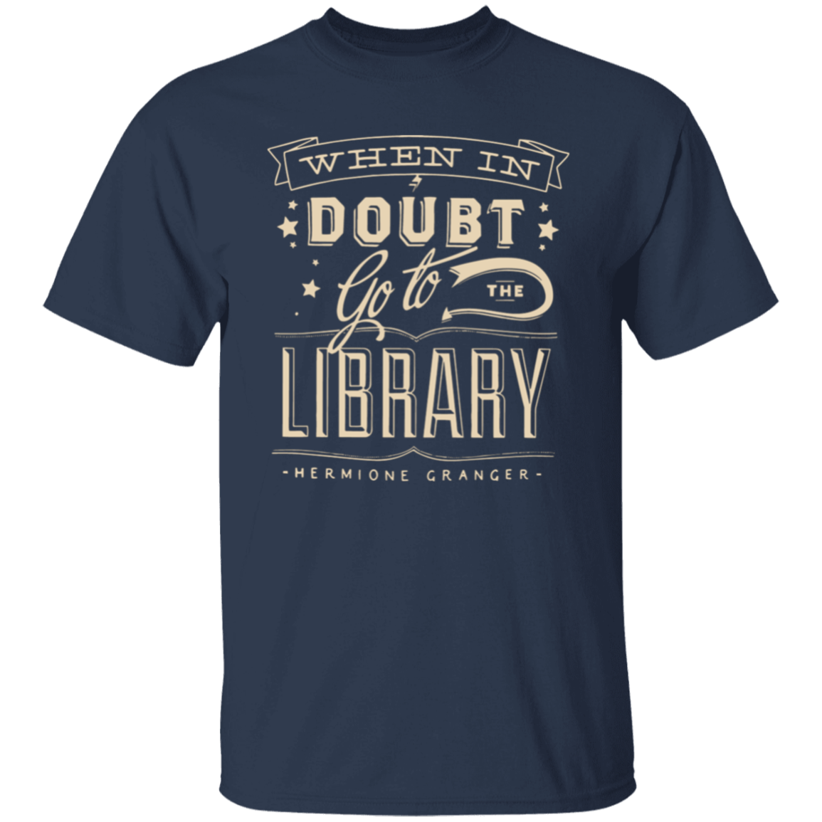When In Doubt Go To The Library Teacher Vintage Unisex T-Shirt - letter