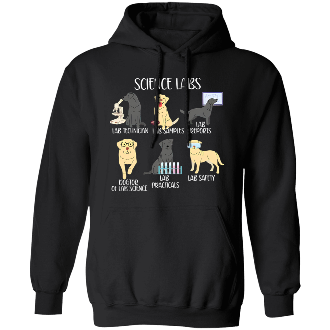 Labrador Retriever Funny Science Teacher Vintage T-Shirt G185 Gildan Pullover Hoodie