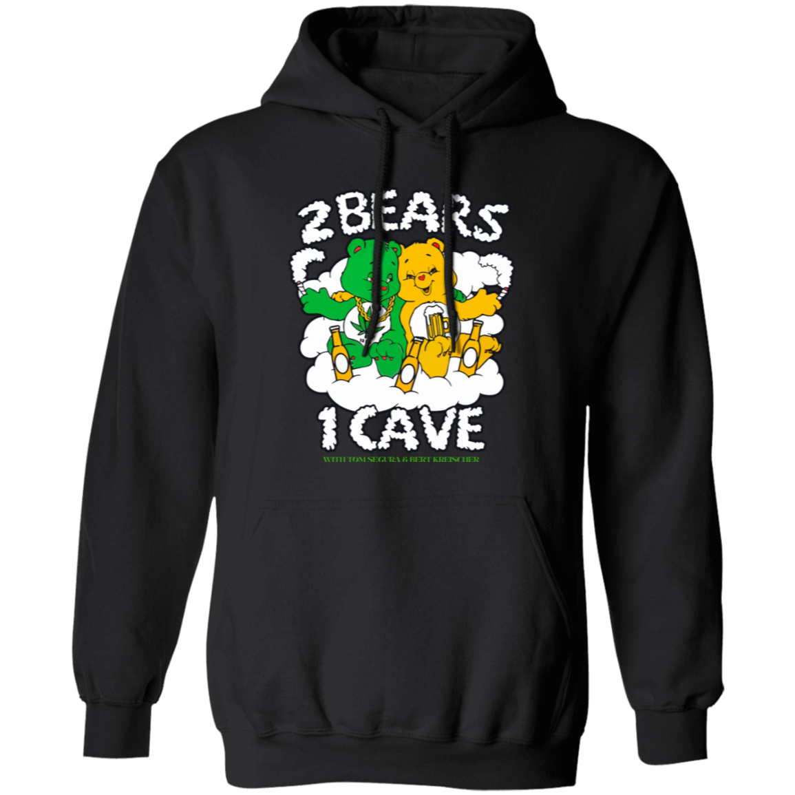 2 Bears 1 Cave With Tom Segura and Bert Kreischer Beer and Weed Vintage T-Shirt, The Dare Bears Shirt, Vice Squad Bears Shirt G185 Gildan Pullover Hoodie
