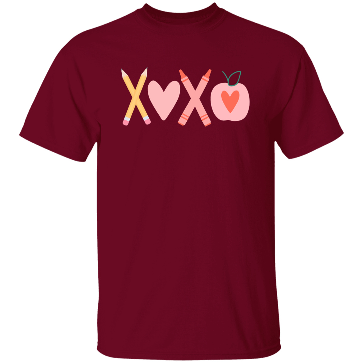 Pencil Crayon Apple Teacher T-Shirt - lapicta