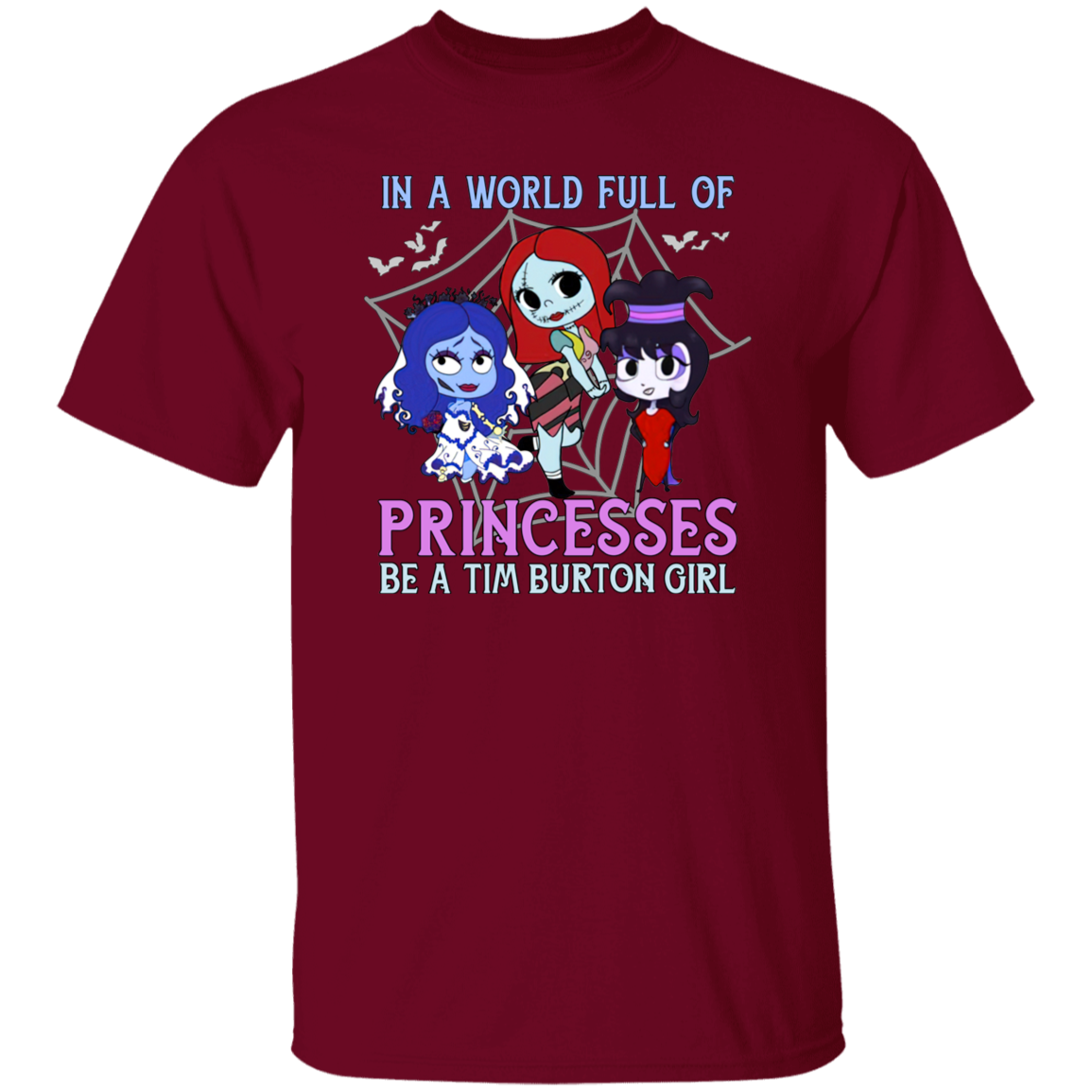 A World Full Of Princesses Be A Tim Burton Girl Vintage T-Shirt
