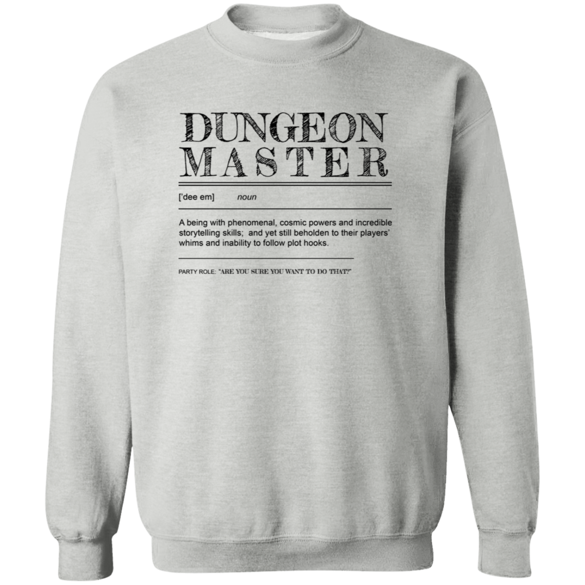 Dungeon Master G180 Gildan Crewneck Pullover Sweatshirt - pelyn