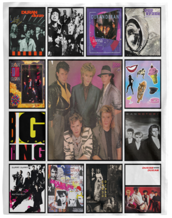 Band Duran Duran Albums For Fans Fleece Blanket, Premium Sherpa Blanket, Rock Band Blanket, Rock Music Lover Quilt, Duran Duran Blanket VPL Cozy Plush Fleece Blanket - 60x80