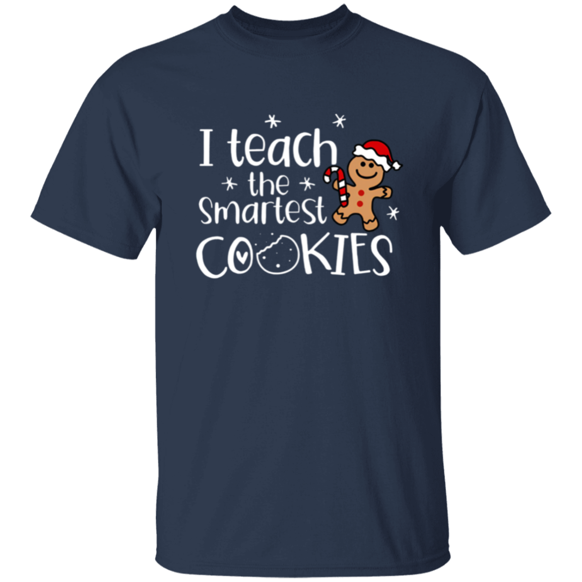 Christmas I Teach The Smartest Cookies Teacher Vintage Unisex T-Shirt - letter