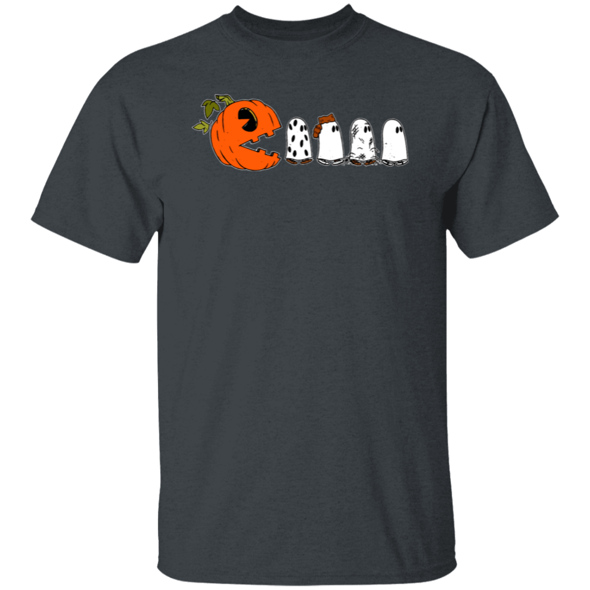 Pumpkin Ghost Pacman T-Shirt - lapicta