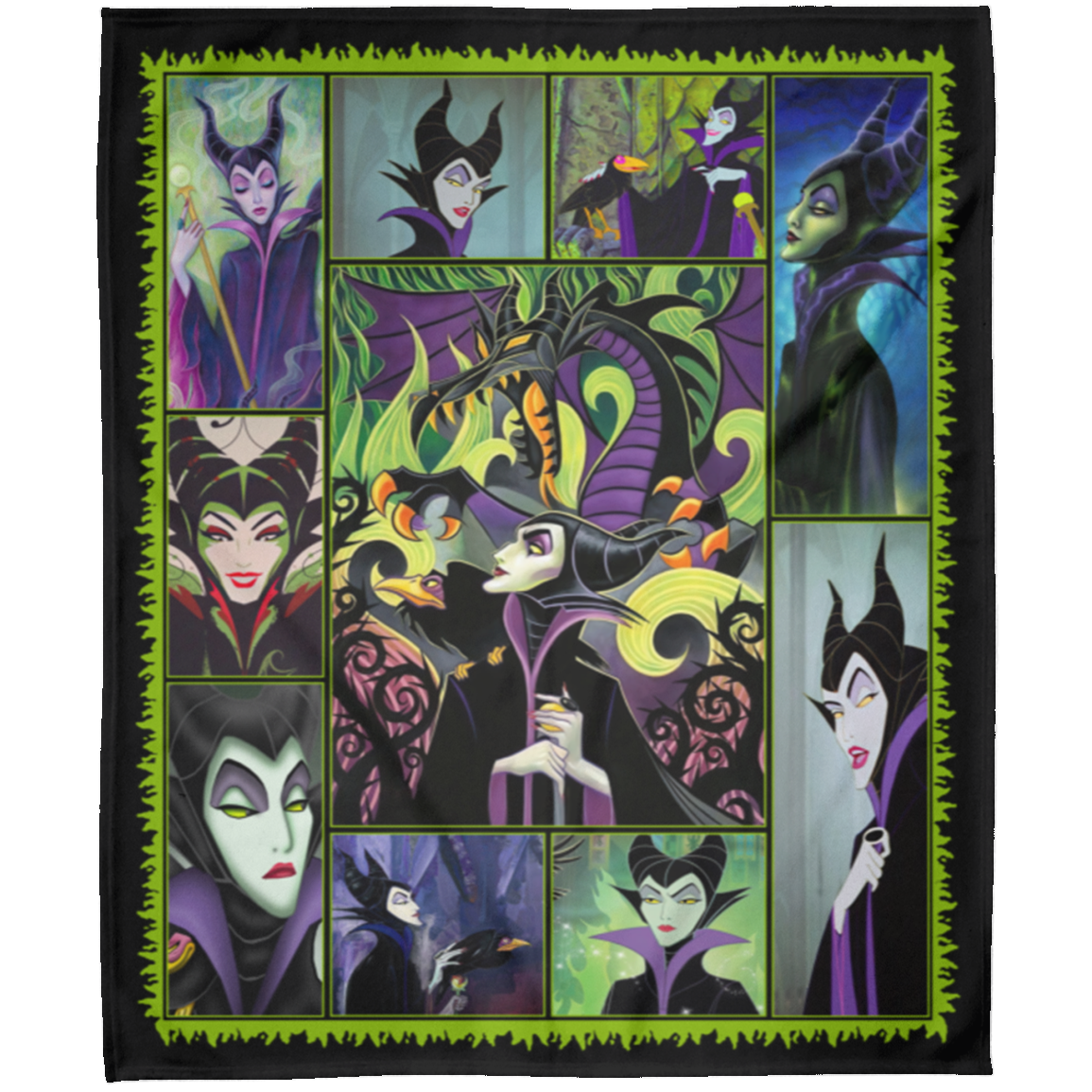 Maleficent Villain Fleece Blanket, Premium Sherpa Blanket, Maleficent Quilt, Maleficent Movie Quilt, Mistress of All Evil Quilt FLM Arctic Fleece Blanket 50x60