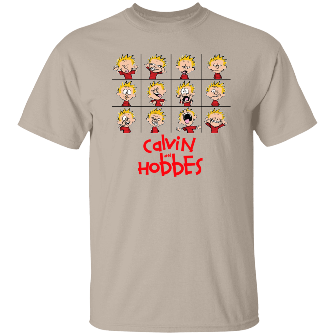Calvin And Hobbes Expressions American Comic Unisex T-Shirt - jasmine