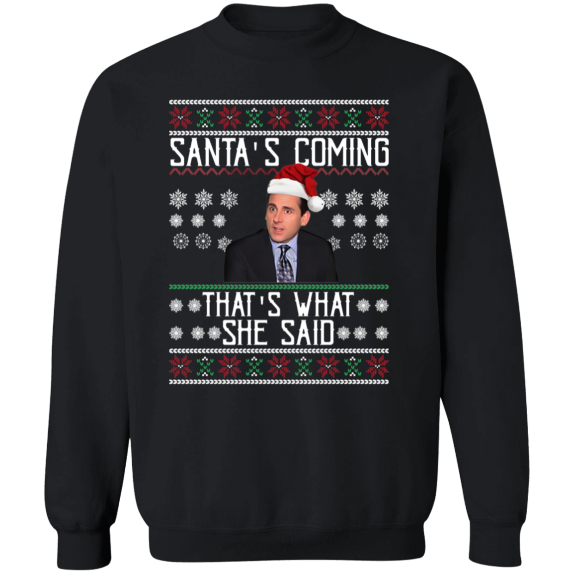 Santa’s Coming That’s What She Said Christmas Sweatshirt