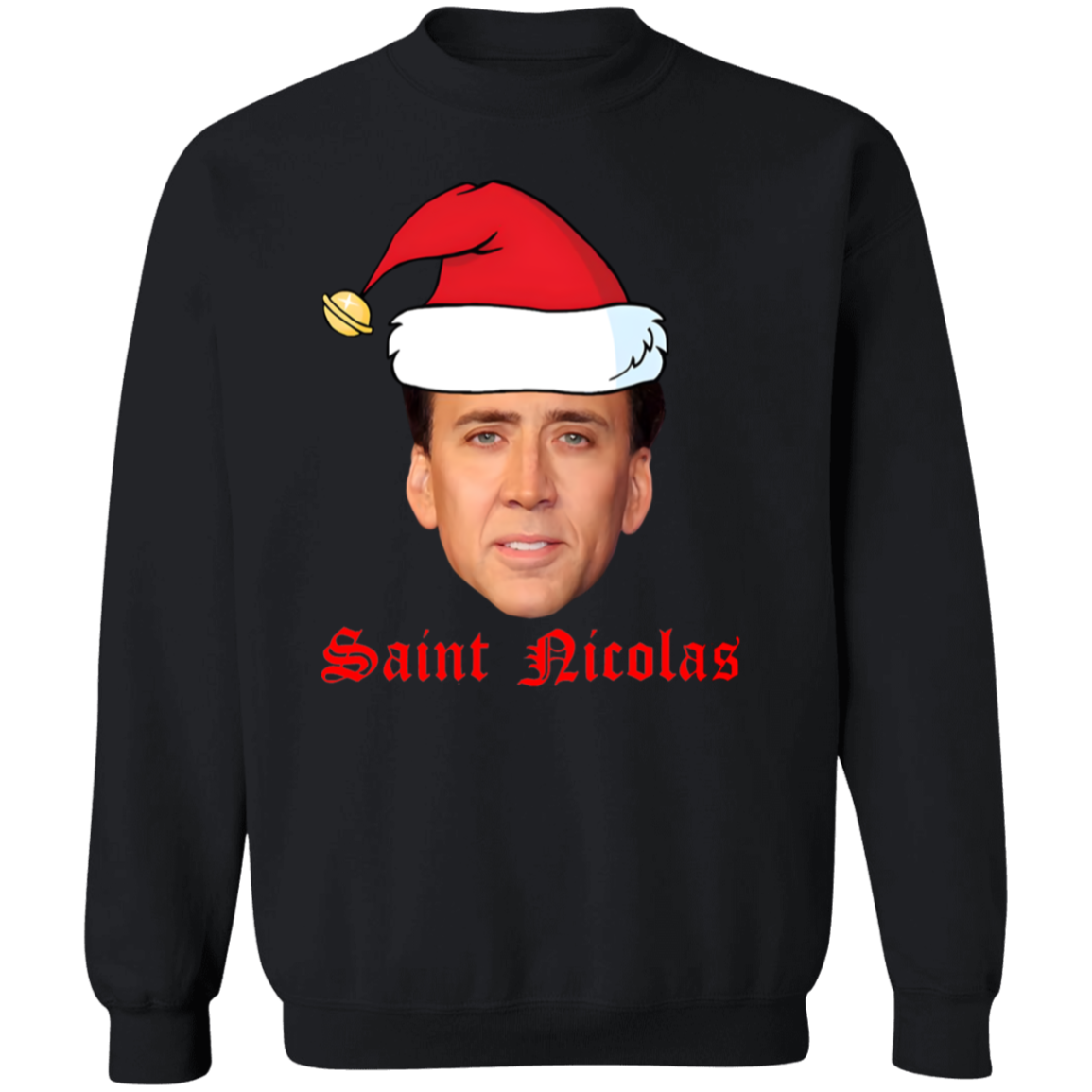 Nicolas Cage Stage Name Actor Filmmaker Coppola Christmas G180 Gildan Crewneck Pullover Sweatshirt - jasmine
