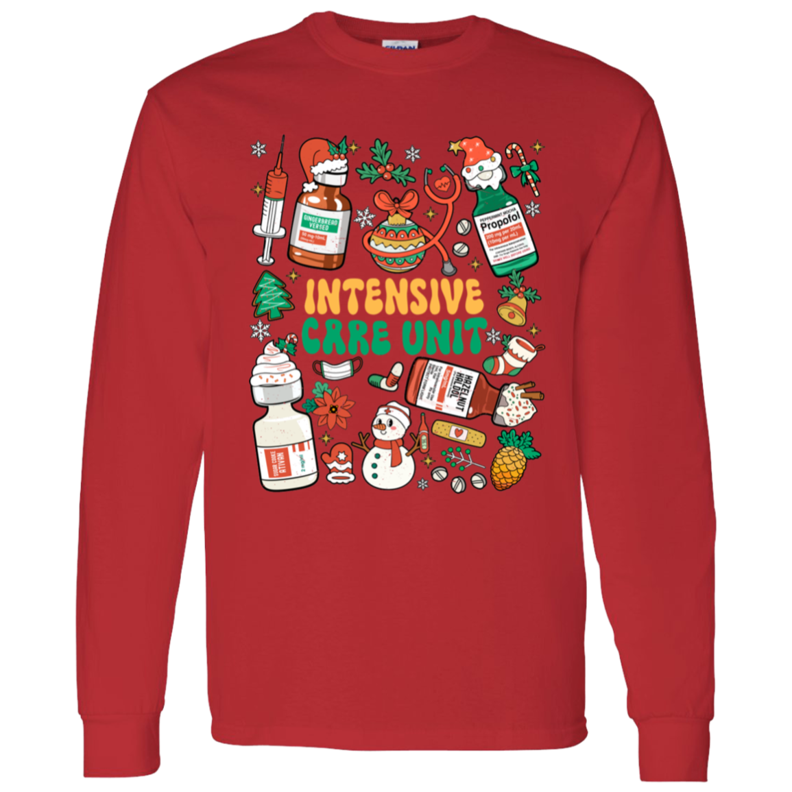 Christmas ICU Nurse Crew Long Sleeve - ID24102419