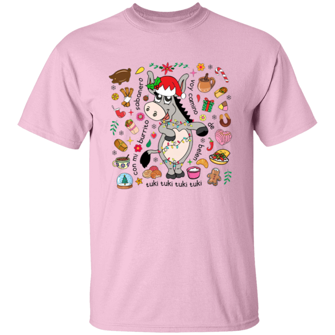 Con Mi Burrito Sabanero Voy Camino Belén Spanish Teacher T-Shirt