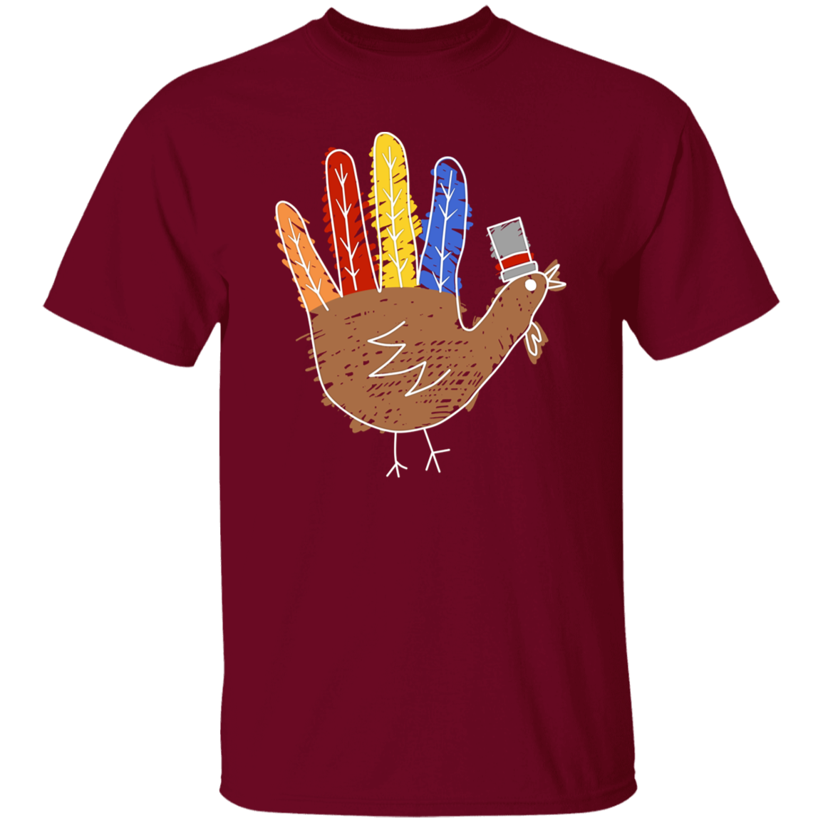 Hand Painted Turkey Teacher T-Shirt - lapicta